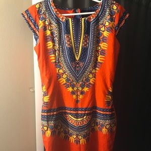 Orange tribal dress: Bring best offer